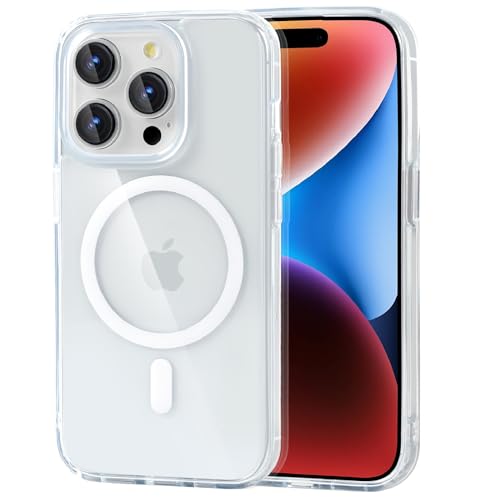 Ykasia Für iPhone 15 Pro Max 6,7 Zoll Hülle, Kratzfeste Rückseite, Schutzhülle Cover, Vergilbungsbeständig, Magnetisches Handyhülle Case Für iPhone 15 Pro Max (Durchsichtig) von Ykasia