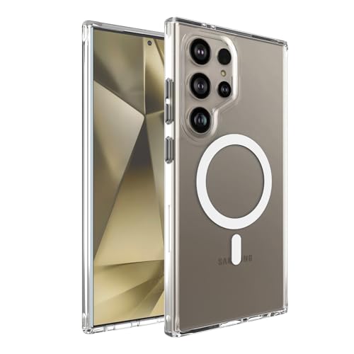 Ykasia für Samsung S24 Ultra Hülle, Nie Vergilbung Klar Hülle, Magnetische Hülle für Samsung Galaxy S24 Ultra, Kompatibel mit Kabelloses Laden, Hautfreundliche Textur, Klares Ykasia für Samsung S24 Ultra Hülle, Nie Vergilbung Klar Hülle, Magnetische Hülle für Samsung Galaxy S24 Ultra, Kompatibel mit Kabelloses Laden, Hautfreundliche Textur, Klares von Ykasia