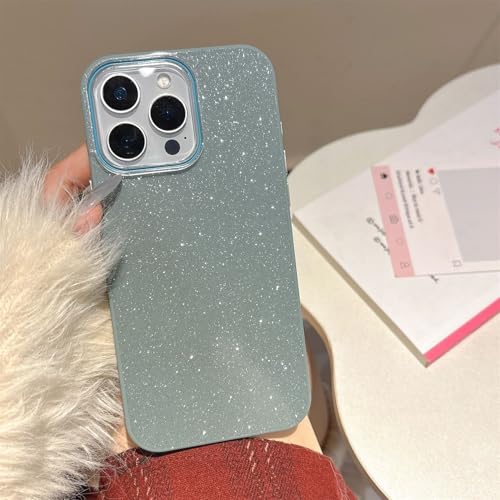 Ykerey Hülle für iPhone 12 Pro Glitzer Schutzhülle Stoßfeste Silikon Handyhülle Niedliche für Frauen und Mädchen TPU Bumper Bling Case für iPhone 12 Pro(Grün) von Ykerey