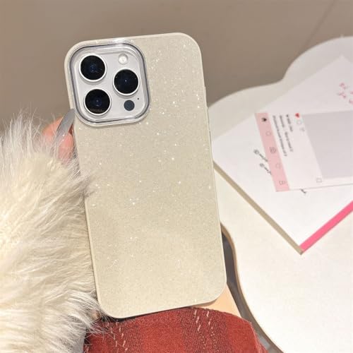 Ykerey Hülle für iPhone 12 Pro Max Glitzer Schutzhülle Stoßfeste Silikon Handyhülle Niedliche für Frauen und Mädchen TPU Bumper Bling Case für iPhone 12 Pro Max(Weiß) von Ykerey