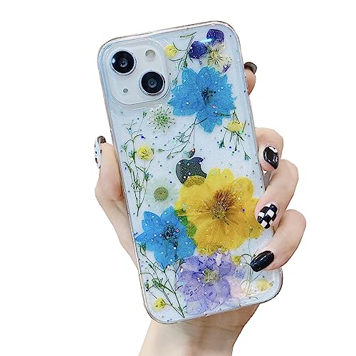 Ykerey Hülle für iPhone 14 Hülle Glitzer Echte Getrocknete Transparent HandyHülle Clear Weiche TPU Silikon Flexibel Kratzfest Stoßfest Schutzhülle für iPhone 14 Ykerey Hülle für iPhone 14 Hülle Glitzer Echte Getrocknete Transparent HandyHülle Clear Weiche TPU Silikon Flexibel Kratzfest Stoßfest Schutzhülle für iPhone 14 von Ykerey
