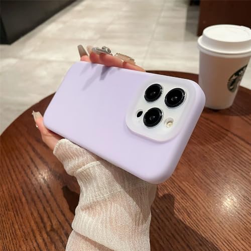 Ykerey Hülle für iPhone 14 Plus Weiche Silikon Handyhülle Kameraschutz und Mikrofaserfutter Kratzfeste Schutzhülle Leicht Bumper Case Anti-Rutsch Stoßfest Cover für iPhone 14 Plus, Violett von Ykerey