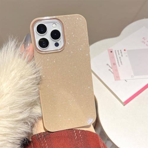 Ykerey Hülle für iPhone 14 Pro Max Glitzer Schutzhülle Stoßfeste Silikon Handyhülle Niedliche für Frauen und Mädchen TPU Bumper Bling Case für iPhone 14 Pro Max(Gold) von Ykerey