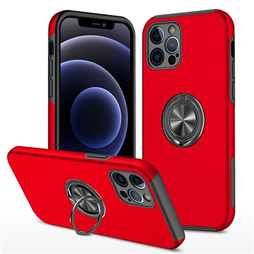 Ykerey Hülle für iPhone 15 Pro Handyhülle mit Ständer mit 1 Stück Hartglas Schutzfolie Magnetische Autohalterung 360° Ring Halter Schutzhülle Cover für iPhone 15 Pro, Rot Ykerey Hülle für iPhone 15 Pro Handyhülle mit Ständer mit 1 Stück Hartglas Schutzfolie Magnetische Autohalterung 360° Ring Halter Schutzhülle Cover für iPhone 15 Pro, Rot von Ykerey