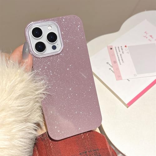 Ykerey Hülle für iPhone 15 Pro Max Glitzer Schutzhülle Stoßfeste Silikon Handyhülle Niedliche für Frauen und Mädchen TPU Bumper Bling Case für iPhone 15 Pro Max(Purpur) von Ykerey