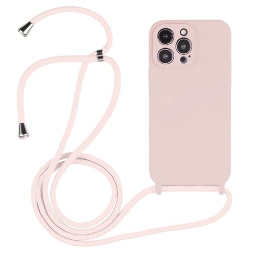 Ykerey Hülle mit Band für iPhone 14 Handykette Handyhülle mit Umhängeband Einstellbar Necklace Schutzhülle mit Kette Kameraschutz Case für iPhone 14(6.1"), Rosa von Ykerey