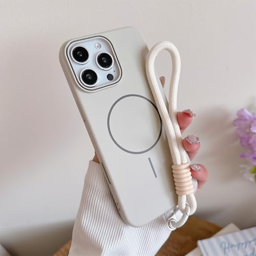 Ykerey Magnetisch Hülle für iPhone 15 Handyhülle Silikon mit Handschlaufe Kompatibel mit MagSafe Stoßfeste Kameraschutz Kratzfes Schutzhülle für iPhone 15, Weiß Ykerey Magnetisch Hülle für iPhone 15 Handyhülle Silikon mit Handschlaufe Kompatibel mit MagSafe Stoßfeste Kameraschutz Kratzfes Schutzhülle für iPhone 15, Weiß von Ykerey