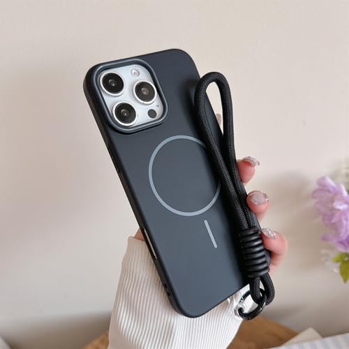 Ykerey Magnetisch Hülle für iPhone 16 Plus Handyhülle Silikon mit Handschlaufe Kompatibel mit MagSafe Stoßfeste Kameraschutz Kratzfes Schutzhülle für iPhone 16 Plus, Schwarz Ykerey Magnetisch Hülle für iPhone 16 Plus Handyhülle Silikon mit Handschlaufe Kompatibel mit MagSafe Stoßfeste Kameraschutz Kratzfes Schutzhülle für iPhone 16 Plus, Schwarz von Ykerey
