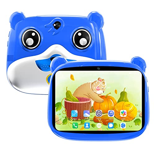 Yklhsocneg 7,1-Tablet-PC für Kinder 12 GB + 512 GB 1400 X 3200 Android Smart Tablet PC Support Fingerprint Face Unlock Blau EU Plug von Yklhsocneg