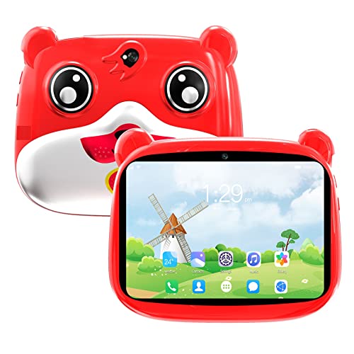 Yklhsocneg 7,1-Tablet-PC für Kinder 12 GB + 512 GB 1400 X 3200 Android Smart Tablet PC Support Fingerprint Face Unlock Rot EU Plug von Yklhsocneg