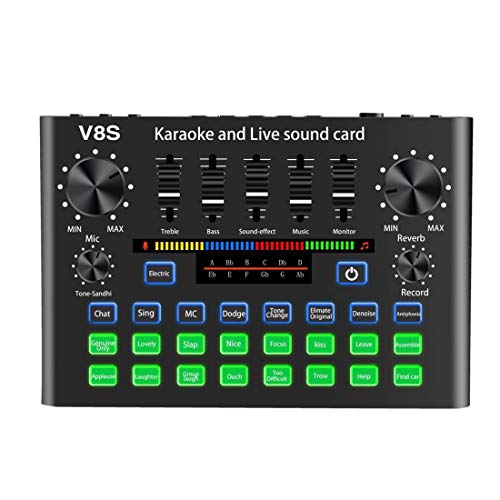Yklhsocneg V8S Telefon Soundkarte Set Bluetooth Mikrofon Live Equipment Computer Universal Mikrofon Voice Changer Yklhsocneg V8S Telefon Soundkarte Set Bluetooth Mikrofon Live Equipment Computer Universal Mikrofon Voice Changer von Yklhsocneg