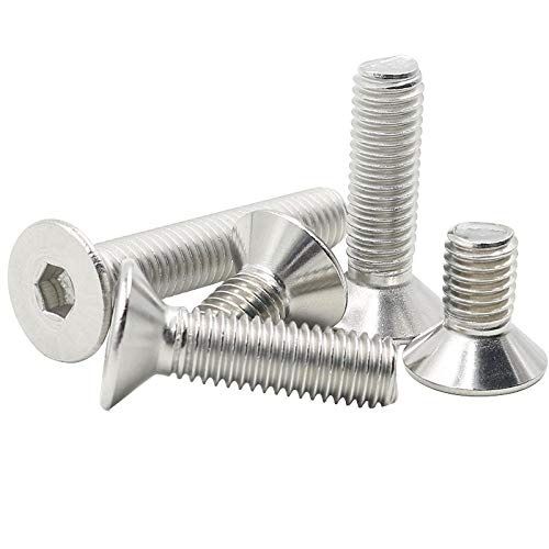 M14 M16 M20, Edelstahl 304, Senkkopfschraube mit Senkkopf, Innensechskantschraube mit flachem Kopf-M14 * 50 mm (1 Stück) von Ykun