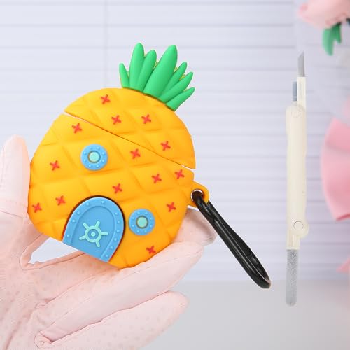 Yluirktfa AirPods 2/1 Schutzhülle mit Schlüsselanhänger & Reinigungsset, für Apple AirPods 2. 1. Generation, Ladehülle, 3D-Cartoon, niedlich, weiches Silikon, AirPod-Schutz für Damen, Herren, Mädchen Yluirktfa AirPods 2/1 Schutzhülle mit Schlüsselanhänger & Reinigungsset, für Apple AirPods 2. 1. Generation, Ladehülle, 3D-Cartoon, niedlich, weiches Silikon, AirPod-Schutz für Damen, Herren, Mädchen von Yluirktfa