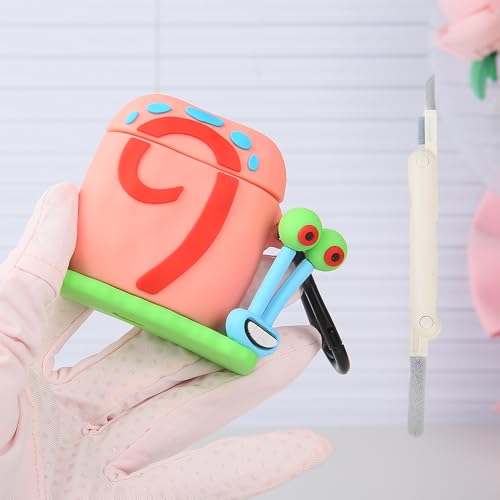Yluirktfa AirPods 2/1 Schutzhülle mit Schlüsselanhänger & Reinigungsset, für Apple AirPods 2. 1. Generation, Ladehülle, 3D-Cartoon, niedlich, weiches Silikon, AirPod-Schutz für Damen, Herren, Mädchen Yluirktfa AirPods 2/1 Schutzhülle mit Schlüsselanhänger & Reinigungsset, für Apple AirPods 2. 1. Generation, Ladehülle, 3D-Cartoon, niedlich, weiches Silikon, AirPod-Schutz für Damen, Herren, Mädchen von Yluirktfa