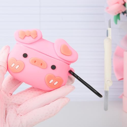 Yluirktfa AirPods Pro2/Pro Schutzhülle mit Schlüsselanhänger & Reinigungsset, für Apple AirPods Pro 2 Generation Ladehülle, 3D-Cartoon, niedlich, weiches Silikon, AirPod-Schutz für Damen, Herren Yluirktfa AirPods Pro2/Pro Schutzhülle mit Schlüsselanhänger & Reinigungsset, für Apple AirPods Pro 2 Generation Ladehülle, 3D-Cartoon, niedlich, weiches Silikon, AirPod-Schutz für Damen, Herren von Yluirktfa