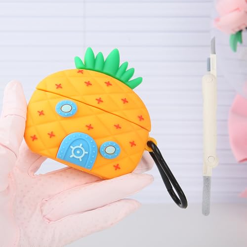 Yluirktfa AirPods Pro2/Pro Schutzhülle mit Schlüsselanhänger & Reinigungsset, für Apple AirPods Pro 2 Generation Ladehülle, 3D-Cartoon, niedlich, weiches Silikon, AirPod-Schutz für Damen, Herren Yluirktfa AirPods Pro2/Pro Schutzhülle mit Schlüsselanhänger & Reinigungsset, für Apple AirPods Pro 2 Generation Ladehülle, 3D-Cartoon, niedlich, weiches Silikon, AirPod-Schutz für Damen, Herren von Yluirktfa