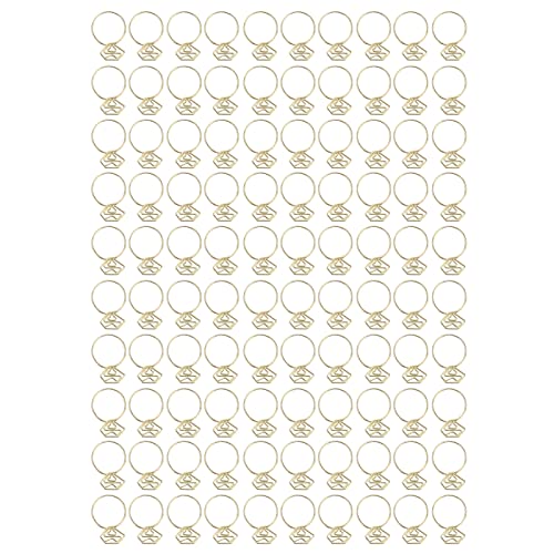 100Pcs Cute Paper Clips, Slip Sturdy Electroplated Metal Fancy Paperclips, Strong Clamping Force for Office School Home Use (Gold) von Ylwxzenith