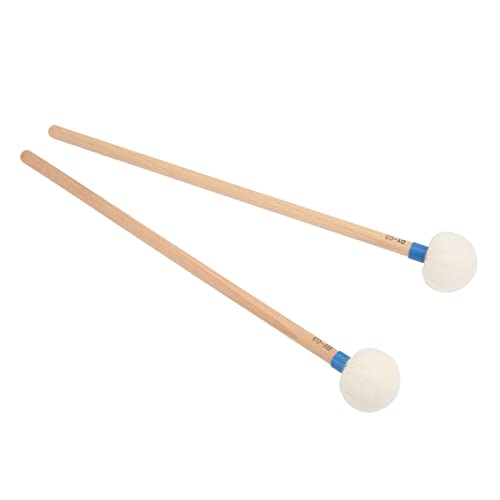 2-teiliges Schlagzeugschlägel-Set mit Filzkopf und stabilem Ahorngriff, leicht und kompakt zum Tragen, weitgehend kompatibel mit Bassdrums, Pauken und Snare-Drums, sorgt für einen (Blue) von Ylwxzenith