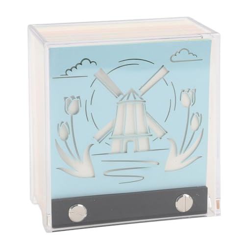 3D -Memo -Pad mit einzigartiger Windmühle, Papiermaterial, Multifunktional für das Büro in der Heimschule, Originalität Cartoon Notizblock, zu reißen und zu kleben von Ylwxzenith