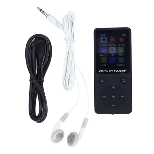 64GB MP3 MP4 Player with 5.0, 1.8 Inch Screen, Portable HiFi Music Player, Speaker, Video, FM, E Book Support, Up to 128GB Expandable Memory (Black) von Ylwxzenith