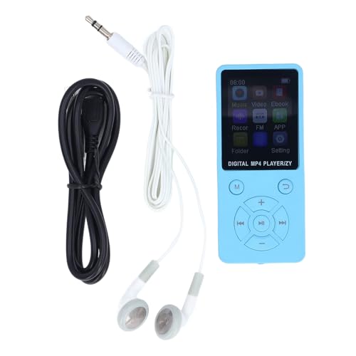 64GB MP3 MP4 Player with 5.0, 1.8 Inch Screen, Portable HiFi Music Player, Speaker, Video, FM, E Book Support, Up to 128GB Expandable Memory (Blue) von Ylwxzenith