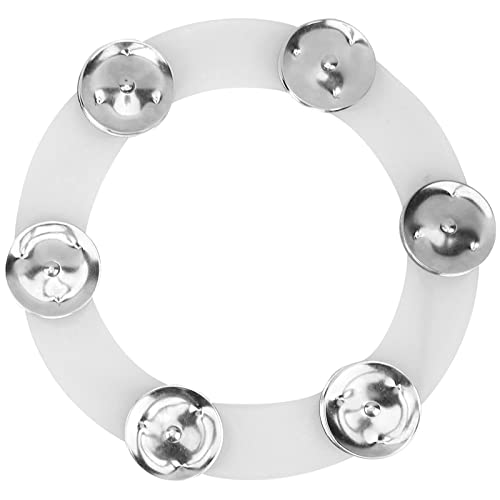 Drum Cymbals Hi Hat Tambourine, Metal and Rubber Construction, Silver and Gold Options, 19cm/7.5in and 12cm/4.7in Sizes, Bright Jingle Sound, Durably and lasting (Silver) von Ylwxzenith