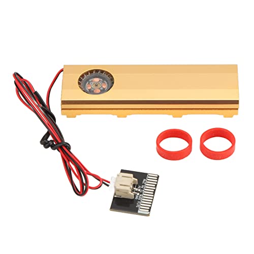 M.2 NGFF NVME SSD Heatkolben mit vierfacher Hitzeabteilung, 7000 5 -V -Lüfter, Portversorgung, effiziente Kühlung für stabiles Spielerlebnis (Gold) von Ylwxzenith