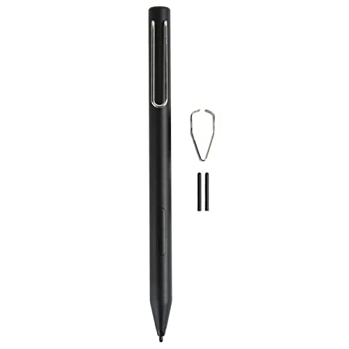 Pen with 4096 Levels Pressure Sensitivity, Capacitive Digital for Outer Layer Pro 6 5 4 3 Go Book Laptop Studio, Function, Interchangeable Nibs (Black) von Ylwxzenith
