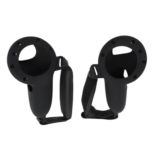 VR Controller Grips Cover, Soft Silicone Protector with Strap, Fit for 3, Lightweight, Washable, Quick Drying, Knuckle Strap for Added Security (Black) von Ylwxzenith