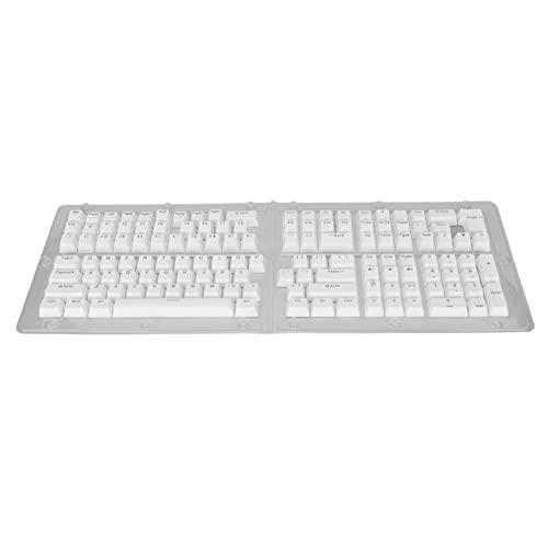 Ylwxzenith 132 Taste PBT -Tastaturschlüsselkaps, OEM -Höhe, Sekundärinjektion, Mattes Finish, DIY -Kombination für mechanische Tastaturen, Verbesserung der Tipperfahrung (White Blue Letters) von Ylwxzenith