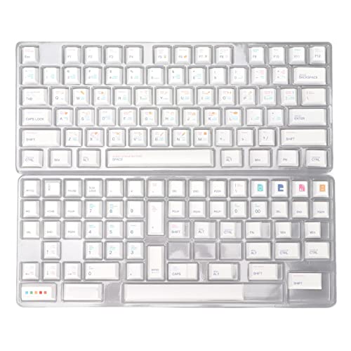 Ylwxzenith 136 Taste PBT -Tastatur -Set für DIY -mechanische Tastaturen, Originalhöhe, dauerhaft und komfortabel, fünfseitig Sublimation (AI) von Ylwxzenith