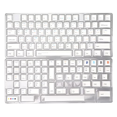 Ylwxzenith 136 Taste PBT -Tastatur -Set für DIY -mechanische Tastaturen, Originalhöhe, dauerhaft und komfortabel, fünfseitig Sublimation (PS) von Ylwxzenith