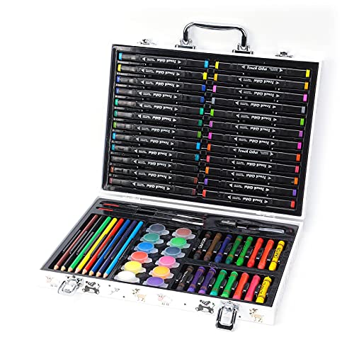 Ylwxzenith 66pcs komplettes Maleskit für Mini und Erwachsene, umfasst Farbstifte Buntstifte Marker Stifte Acrylfarben, reiche Farben zum Zeichnen von Graffiti-Färben DIY-Selbstbeherrschung, von Ylwxzenith