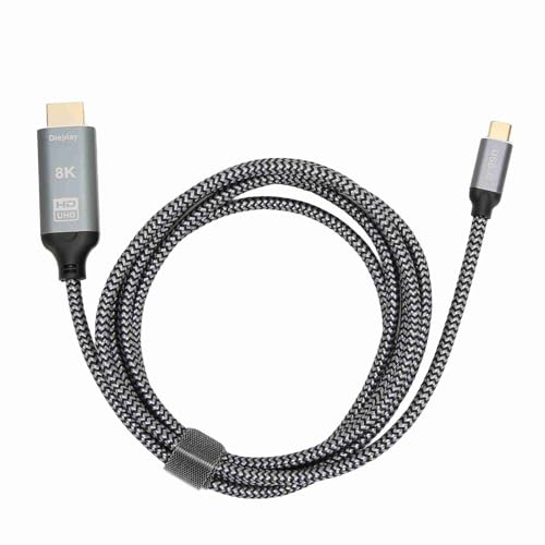 Ylwxzenith 8K USB C zu HD Multimedia Interface Adapter -Kabel, dauerhaft Aluminiumlegierung Material, stützt 8K 30 Hz, 4K 120Hz, 2K 144Hz Auflösungen, 6 Fuß, für Laptops, Tabletten und Ylwxzenith 8K USB C zu HD Multimedia Interface Adapter -Kabel, dauerhaft Aluminiumlegierung Material, stützt 8K 30 Hz, 4K 120Hz, 2K 144Hz Auflösungen, 6 Fuß, für Laptops, Tabletten und von Ylwxzenith