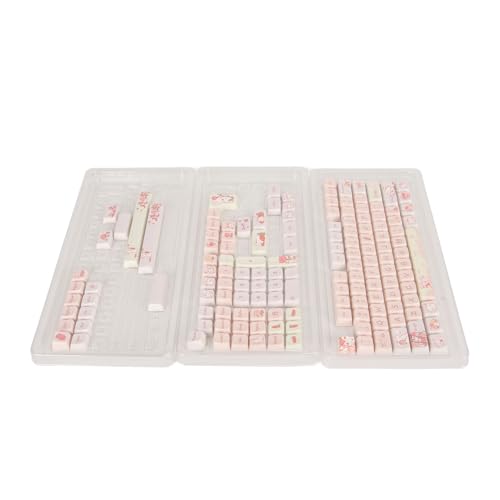 Ylwxzenith Cartoon -PBT -Tastatur -Tastaturkaps, 148 Tastenfarbstoff -Sublimation, ergonomische, reiche Farben, mechanische Tastaturschlüsselkaps für PC -Spiele und DIY -Enthusiasten (Bunny) von Ylwxzenith