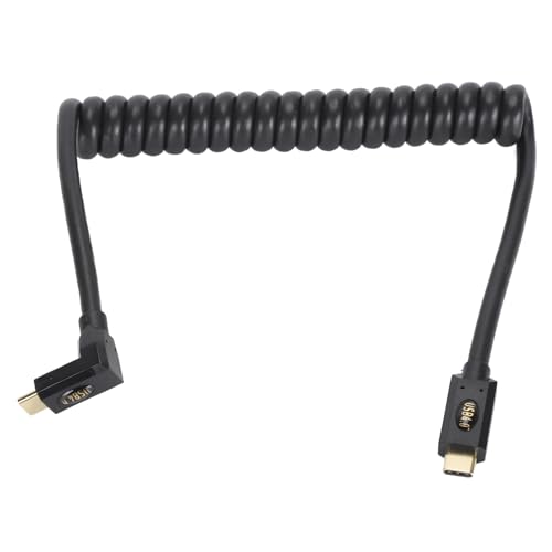 Ylwxzenith Einziehbares, gewickeltes USB-Typ-C-auf-C-Kabel, 1,03 m, unterstützt 8K UHD, 40 Gbit/s, schnelles Laden, Datensynchronisierung für Laptops von Ylwxzenith