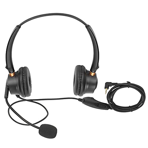 Ylwxzenith H600D 2.5 MV Binaural Customer Service Headset, Telephone Headset with Microphone, Noise Reduction, Volume Adjustment, Compatible with Landline Cordless Dect Phones Ylwxzenith H600D 2.5 MV Binaural Customer Service Headset, Telephone Headset with Microphone, Noise Reduction, Volume Adjustment, Compatible with Landline Cordless Dect Phones von Ylwxzenith