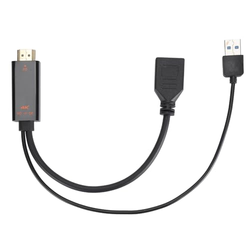 Ylwxzenith HD -Multimedia -Schnittstelle zum DisplayPort -Kabeladapter mit USB, unterstützt 3840x2160 60 Hz Auflösung, 9,8 Zoll Länge, um Computer mit Anzeigungsmonitoren anzuschließen von Ylwxzenith
