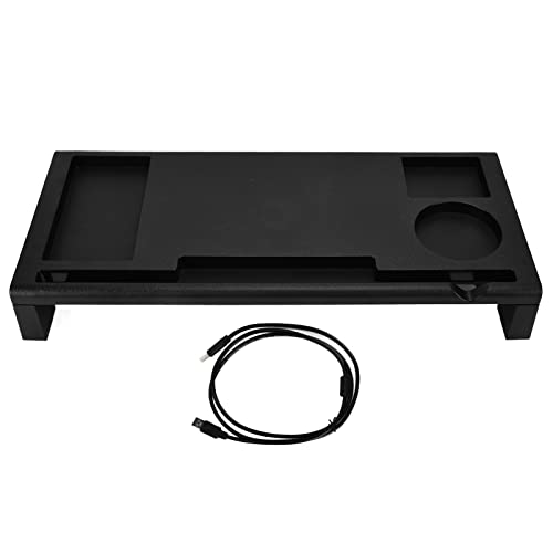 Ylwxzenith Heavy Duty ABS Monitor Stand with USB Charging Slot, Compatibility for Multiple, Improves Sitting Posture, Storage Slots for Desktop Organization, Ideal for Office and Study Ylwxzenith Heavy Duty ABS Monitor Stand with USB Charging Slot, Compatibility for Multiple, Improves Sitting Posture, Storage Slots for Desktop Organization, Ideal for Office and Study von Ylwxzenith