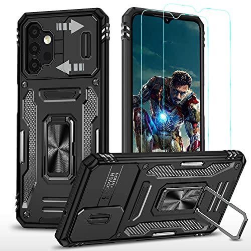 YmhxcY Hülle Für Samsung Galaxy A13 5G/4G/A04S Hülle,*2 Displayschutzfolie,Slide Camera Cover, Militär Grade Schutzhülle, 360°Drehen Metallständer,Für Samsung Galaxy A13 Hülle-Schwarz YmhxcY Hülle Für Samsung Galaxy A13 5G/4G/A04S Hülle,*2 Displayschutzfolie,Slide Camera Cover, Militär Grade Schutzhülle, 360°Drehen Metallständer,Für Samsung Galaxy A13 Hülle-Schwarz von YmhxcY