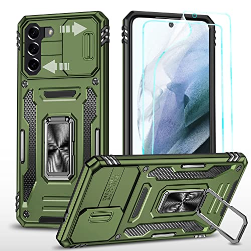 YmhxcY Hülle Für Samsung Galaxy S21 Hülle,*2 Displayschutzfolie,Slide Camera Cover, Militär Grade Schutzhülle, 360°Drehen Metallständer,Für Samsung Galaxy S21 Hülle-Olivgrün YmhxcY Hülle Für Samsung Galaxy S21 Hülle,*2 Displayschutzfolie,Slide Camera Cover, Militär Grade Schutzhülle, 360°Drehen Metallständer,Für Samsung Galaxy S21 Hülle-Olivgrün von YmhxcY