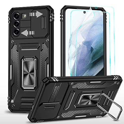 YmhxcY Hülle Für Samsung Galaxy S21 Hülle,*2 Displayschutzfolie,Slide Camera Cover, Militär Grade Schutzhülle, 360°Drehen Metallständer,Für Samsung Galaxy S21 Hülle-Schwarz YmhxcY Hülle Für Samsung Galaxy S21 Hülle,*2 Displayschutzfolie,Slide Camera Cover, Militär Grade Schutzhülle, 360°Drehen Metallständer,Für Samsung Galaxy S21 Hülle-Schwarz von YmhxcY