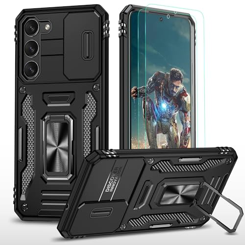 YmhxcY Hülle Für Samsung Galaxy S23 FE Hülle,*2 Displayschutzfolie,Slide Camera Cover, Militär Grade Schutzhülle, 360°Drehen Metallständer,Für Samsung Galaxy S23 FE Hülle-Schwarz YmhxcY Hülle Für Samsung Galaxy S23 FE Hülle,*2 Displayschutzfolie,Slide Camera Cover, Militär Grade Schutzhülle, 360°Drehen Metallständer,Für Samsung Galaxy S23 FE Hülle-Schwarz von YmhxcY