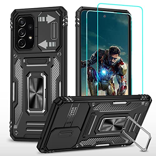 YmhxcY Hülle Für Samsung Galaxy A53 Hülle,*2 Displayschutzfolie,Slide Camera Cover, Militär Grade Schutzhülle, 360°Drehen Metallständer,Für Samsung Galaxy A53 Hülle-Schwarz YmhxcY Hülle Für Samsung Galaxy A53 Hülle,*2 Displayschutzfolie,Slide Camera Cover, Militär Grade Schutzhülle, 360°Drehen Metallständer,Für Samsung Galaxy A53 Hülle-Schwarz von YmhxcY