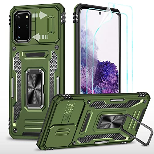 YmhxcY Hülle für Galaxy S20 Hülle,2×Stück Schutzfolie Weich TPU,Schutzhülle Militär Standard,Kameraklappe,360° Drehbare Metall Halterung, Passend für Samsung Galaxy S20 5G 6.2''-Olivgrün YmhxcY Hülle für Galaxy S20 Hülle,2×Stück Schutzfolie Weich TPU,Schutzhülle Militär Standard,Kameraklappe,360° Drehbare Metall Halterung, Passend für Samsung Galaxy S20 5G 6.2''-Olivgrün von YmhxcY