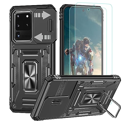 YmhxcY Hülle Für Samsung Galaxy S20 Ultra Hülle,*2 Displayschutzfolie,Slide Camera Cover, Militär Grade Schutzhülle, 360°Drehen Metallständer,Für Samsung Galaxy S20 Ultra Hülle-Schwarz YmhxcY Hülle Für Samsung Galaxy S20 Ultra Hülle,*2 Displayschutzfolie,Slide Camera Cover, Militär Grade Schutzhülle, 360°Drehen Metallständer,Für Samsung Galaxy S20 Ultra Hülle-Schwarz von YmhxcY
