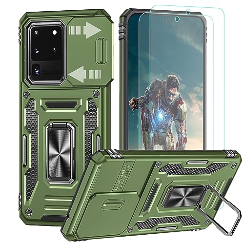 YmhxcY Hülle Für Samsung Galaxy S20 Ultra Hülle,*2 Displayschutzfolie,Slide Camera Cover, Militär Grade Schutzhülle, 360°Drehen Metallständer,Für Samsung Galaxy S20 Ultra Hülle-Olivgrün YmhxcY Hülle Für Samsung Galaxy S20 Ultra Hülle,*2 Displayschutzfolie,Slide Camera Cover, Militär Grade Schutzhülle, 360°Drehen Metallständer,Für Samsung Galaxy S20 Ultra Hülle-Olivgrün von YmhxcY