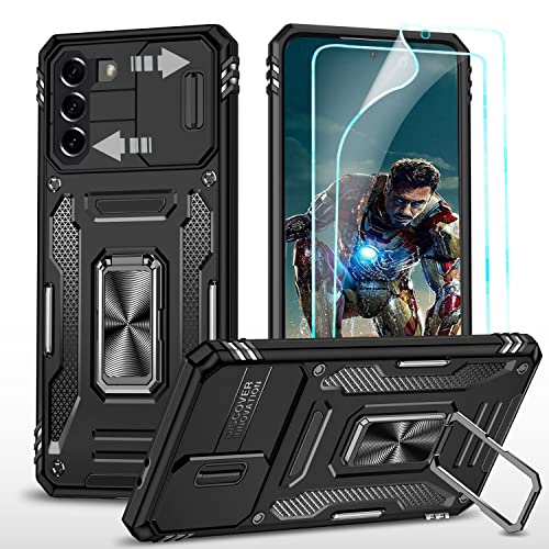 YmhxcY Hülle Für Samsung Galaxy S21 Plus Hülle,*2 Displayschutzfolie,Slide Camera Cover, Militär Grade Schutzhülle, 360°Drehen Metallständer,Für Samsung Galaxy S21 Plus Hülle-Schwarz YmhxcY Hülle Für Samsung Galaxy S21 Plus Hülle,*2 Displayschutzfolie,Slide Camera Cover, Militär Grade Schutzhülle, 360°Drehen Metallständer,Für Samsung Galaxy S21 Plus Hülle-Schwarz von YmhxcY