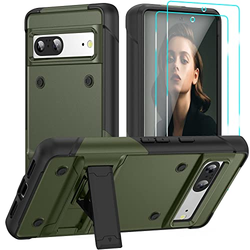 YmhxcY Hülle für Google Pixel 7 mit Google Pixel 7 mit 2-teiligem Explosionsgeschützte Membran,[Anti-Kratzer] Militärische Stoßfeste Handyhülle Google Pixel 7-Army grün/schwarz von YmhxcY