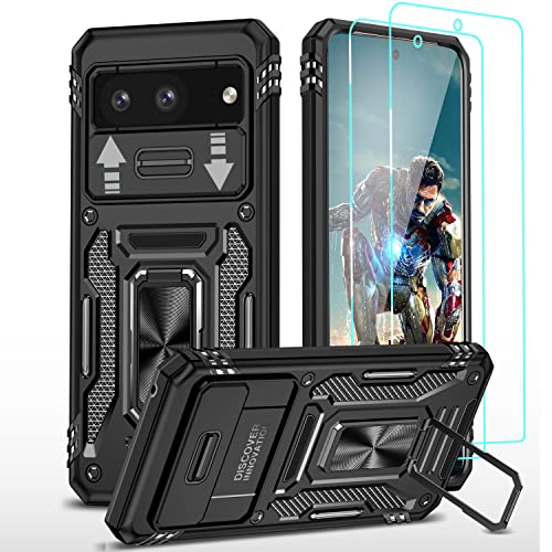 YmhxcY Hülle Für Google Pixel 7A Hülle,*2 Displayschutzfolie,Slide Camera Cover, Militär Grade Schutzhülle, 360°Drehen Metallständer,Für Google Pixel 7A Hülle-Schwarz YmhxcY Hülle Für Google Pixel 7A Hülle,*2 Displayschutzfolie,Slide Camera Cover, Militär Grade Schutzhülle, 360°Drehen Metallständer,Für Google Pixel 7A Hülle-Schwarz von YmhxcY